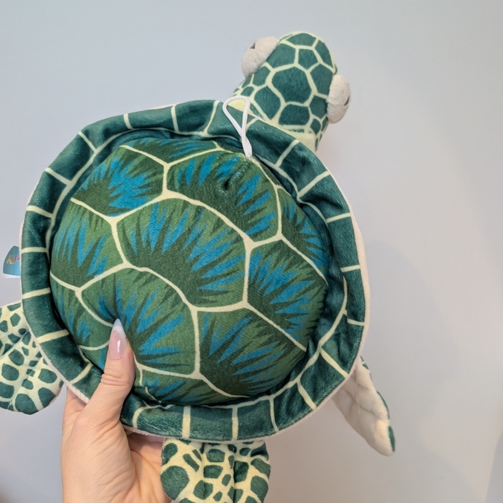 Green and Blue Sea Turtle Plush - Picture 2 of 10